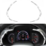 Para Chevrolet Corvette C7 2014-2019 2 en 1 pegatina decorativa de diamante para marco de salpicadero de coche, conducción izquierda