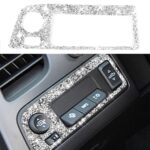Para Chevrolet Corvette C7 2014-2019, marco de interruptor de faro de coche, pegatina decorativa de diamante, conducción izquierda