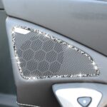Para Chevrolet Corvette C7 2014-2019 marco de altavoz de puerta de coche pegatina decorativa de diamante, unidad izquierda - Imagen 5