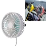 F829 Ventilador eléctrico de salida de aire portátil para automóvil con luz LED