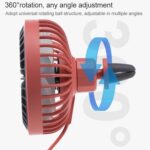 F829 Ventilador eléctrico de salida de aire portátil para automóvil con luz LED - Imagen 4