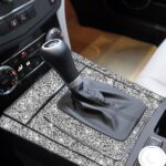 Para Mercedes-Benz Clase C W204 2007-2013 Juego de engranajes de coche Adhesivo decorativo de diamante, volante a la izquierda