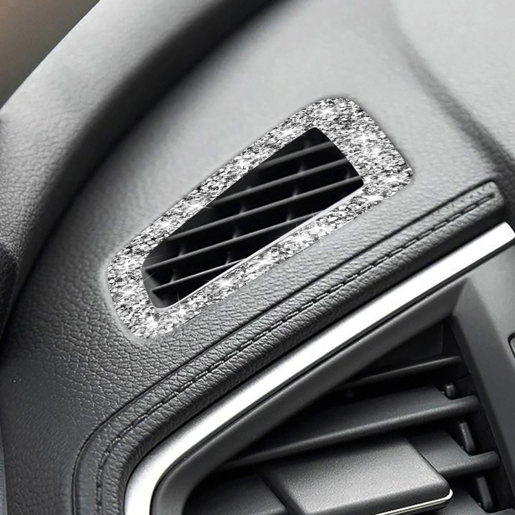 EDA0058012.jpg Para Honda Civic 2016-2019, salidas de aire para instrumentos de coche, pegatina decorativa de diamante, volante a la derecha - Imagen 1