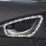 Para Honda Civic 2016-2019, pegatina decorativa de diamante para marco de puerta interior de coche, unidad izquierda y derecha