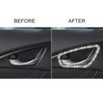 Para Honda Civic 2016-2019, pegatina decorativa de diamante para marco de puerta interior de coche, unidad izquierda y derecha - Imagen 5