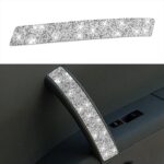Para Nissan 350Z 2003-2009, manija de puerta lateral del pasajero, pegatina decorativa de diamante, conducción izquierda
