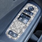 Para Dodge Charger 2011-2014 5 unids/set botón de elevación de ventana de coche pegatina decorativa de diamante, volante a la izquierda