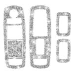 Para Dodge Charger 2011-2014 5 unids/set botón de elevación de ventana de coche pegatina decorativa de diamante, volante a la izquierda - Imagen 2