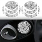 Para Nissan 350Z 2006-2009 10 Uds. Adhesivo de diamante para puerto de escape izquierdo y derecho de coche, Unidad Universal izquierda y derecha