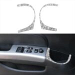 Para Nissan 350Z 2006-2009 Etiqueta engomada del diamante del agujero de la taza de agua de la puerta del coche, unidad universal izquierda y derecha