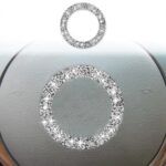 Etiqueta engomada de la decoración del diamante del círculo del logotipo del volante del coche, conducción izquierda y derecha, Steering Wheel Logo Circle
