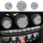 Etiqueta engomada de la decoración del diamante de la perilla multimedia del coche, For BMW Mini F55 / F56