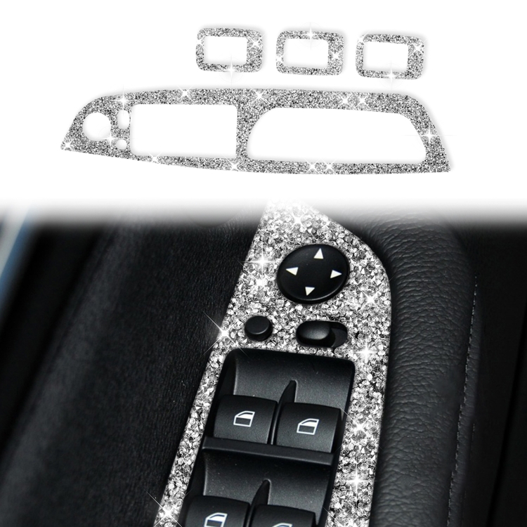 EDA005835301.jpg Para BMW X5 E70 2008-2013 / X6 E71 2009-2014 Panel elevador de ventana de coche pegatina decorativa de diamante, Lift Panel High Configuration Left Drive - Imagen 1