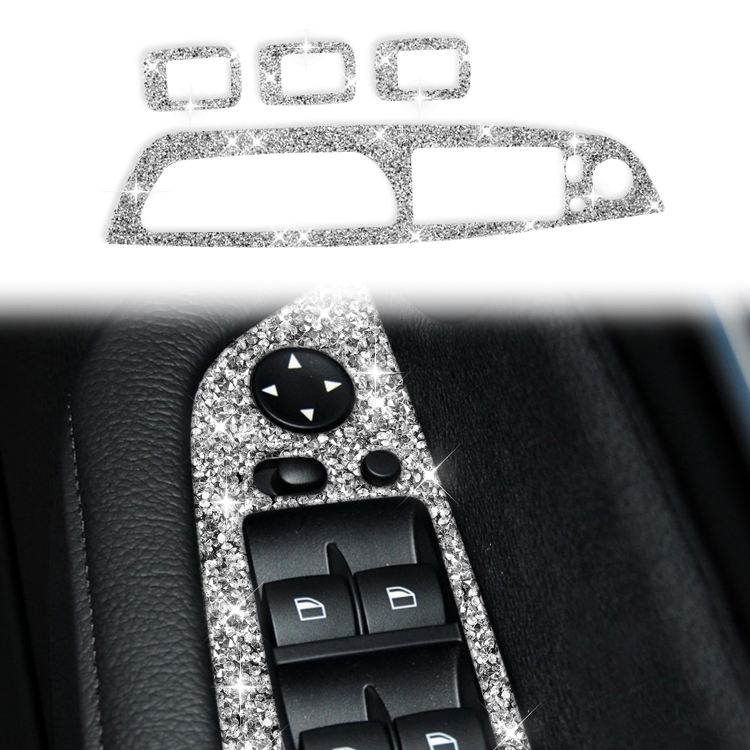 EDA005835302.jpg Para BMW X5 E70 2008-2013 / X6 E71 2009-2014 Panel elevador de ventana de coche pegatina decorativa de diamante, Lift Panel High Configuration Right Drive - Imagen 1