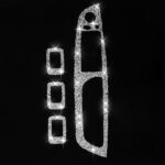 Para BMW X5 E70 2008-2013 / X6 E71 2009-2014 Panel elevador de ventana de coche pegatina decorativa de diamante, Lift Panel High Configuration Right Drive - Imagen 2