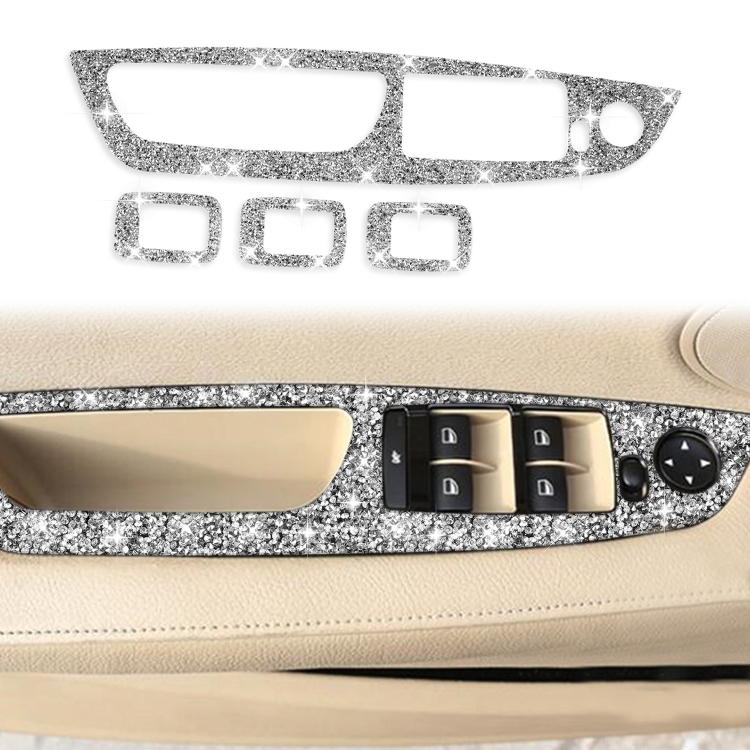 EDA005835401.jpg Para BMW X5 E70 2008-2013 / X6 E71 2009-2014 Panel elevador de ventana de coche pegatina decorativa de diamante, Lift Panel Low Configuration Left Drive - Imagen 1