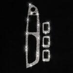 Para BMW X5 E70 2008-2013 / X6 E71 2009-2014 Panel elevador de ventana de coche pegatina decorativa de diamante, Lift Panel Low Configuration Left Drive - Imagen 2