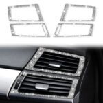 Para BMW X5 E70 / X6 E71 2008-2013 pegatina decorativa de diamante para salida de aire lateral de coche, Side Air Outlet