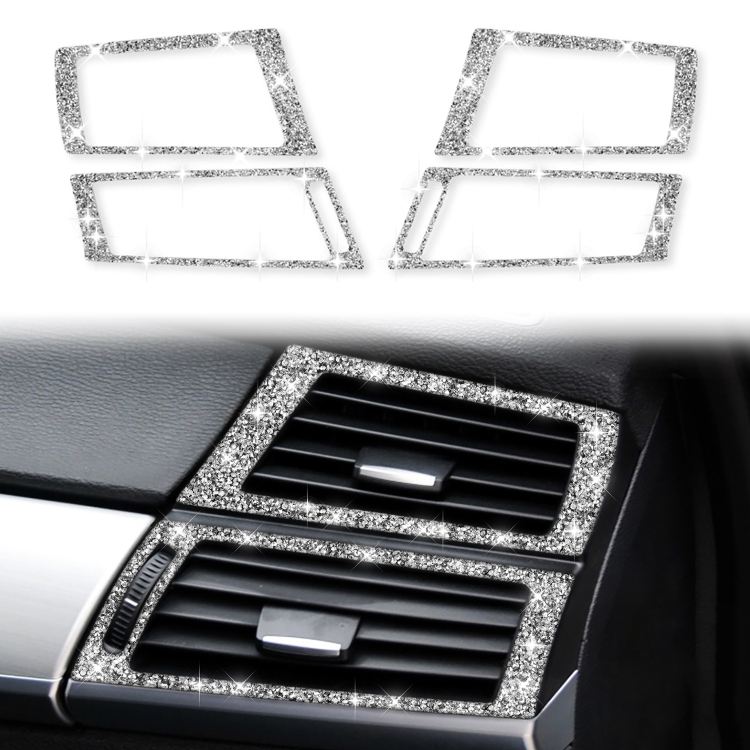 EDA005835501.jpg Para BMW X5 E70 / X6 E71 2008-2013 pegatina decorativa de diamante para salida de aire lateral de coche, Side Air Outlet - Imagen 1