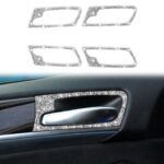 Para BMW X5 E70 / X6 E71 2008-2014, marco de manija interior de puerta de coche, pegatina decorativa de diamante, Door Inner Handle Frame