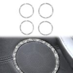 Para BMW E70 2008-2013 / E71 2008-2014 4 Uds pegatina decorativa de diamante circular con bocina de coche, 4pcs Horn Circle