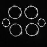 Para BMW E70 2008-2013 / E71 2008-2014 6 uds pegatina decorativa de diamante circular con bocina de coche, 6pcs Horn Circle - Imagen 2