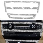 Para BMW X5 E70 2008-2013 / X6 E71 2009-2014 Juego de aire acondicionado para coche pegatina decorativa de diamante, Air Conditioner Set