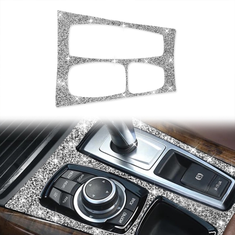 EDA005836802.jpg Para BMW X5 E70 2008-2013 / X6 E71 2009-2014 Panel de engranaje de coche pegatina decorativa de diamante, Gear Panel, High Configuration Right Drive - Imagen 1