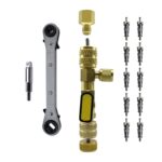 13 unids/set herramienta de desmontaje del núcleo de la válvula de aire acondicionado con llave de reparación y núcleo de válvula