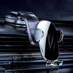 Soporte para coche con salida de aire de carga rápida inalámbrica con bloqueo mecánico D6, Strong Suction Cup Version