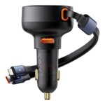Baseus Tuxiang Pro 60W 3 en 1 USB+8 Pin+Cargador de coche con interfaz tipo C