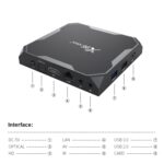X96 max+ 4K Smart TV Box con control remoto, Android 9.0, Amlogic S905X3 Quad-Core Cortex-A55,2GB+16GB, compatible con LAN, AV, 2.4G/5G WiFi, USBx2, tarjeta TF,, AU Plug - Imagen 4