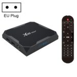 X96 max+ 4K Smart TV Box, Android 9.0, Amlogic S905X3 Quad-Core Cortex-A55,4GB+64GB, compatible con LAN, AV, 2.4G/5G WiFi, USBx2, tarjeta TF,, EU Plug