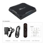 X96 max+ 4K Smart TV Box, Android 9.0, Amlogic S905X3 Quad-Core Cortex-A55,4GB+64GB, compatible con LAN, AV, 2.4G/5G WiFi, USBx2, tarjeta TF,, EU Plug - Imagen 3