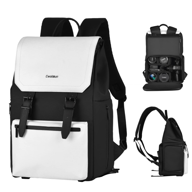EDA005924602A.jpg Cwatcun D79 Mochila para cámara Cámara multifuncional Bolsa de hombros dobles, 43.5 x 30.5 x 18cm Large - Imagen 1