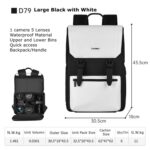 Cwatcun D79 Mochila para cámara Cámara multifuncional Bolsa de hombros dobles, 43.5 x 30.5 x 18cm Large - Imagen 3