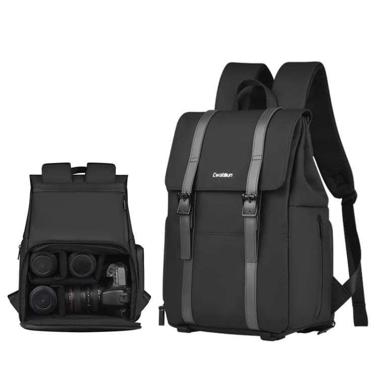 EDA005926601A.jpg Cwatcun D86 Mochila para cámara DSLR Cámara sin espejo Bolsa impermeable, 28 x 15 x41cm Small - Imagen 1