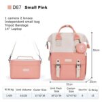Cwatcun D87 Mochila para cámara a juego Bolsa de fotografía de gran capacidad, 38 x 31 x 20cm Small - Imagen 4