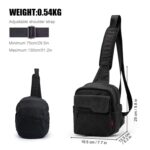 Bolso para cámara Cwatcun D93 Bolso de hombro de lona, 19.5 x 13.5 x 25cm Black - Imagen 2