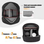 Bolso para cámara Cwatcun D93 Bolso de hombro de lona, 21 x 14 x 30cm Black - Imagen 4