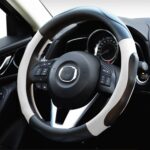 Cubierta de volante antideslizante universal para automóvil de cuero de súper fibra, diámetro: 38 cm - Imagen 2