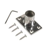A8767 Soporte de tubo cuadrado de 90 grados de acero inoxidable 316 para barco/yate con tornillos + llave