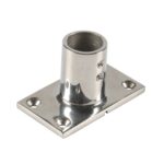 A8767 Soporte de tubo cuadrado de 90 grados de acero inoxidable 316 para barco/yate con tornillos + llave - Imagen 2