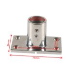 A8767 Soporte de tubo cuadrado de 90 grados de acero inoxidable 316 para barco/yate con tornillos + llave - Imagen 4