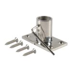 A8767 Soporte de tubo cuadrado de 90 grados de acero inoxidable 316 para barco/yate con tornillos + llave - Imagen 5