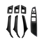 Para BMW F10 / F18 5 Series 7 Uds. Cubierta embellecedora de tirar de la manija de las puertas interiores del coche, 51417225874, Right Driving(Black)