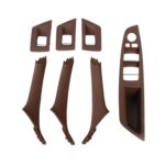 Para BMW F10 / F18 5 Series 7 Uds. Cubierta embellecedora de tirar de la manija de las puertas interiores del coche, 51417225874, Right Driving(Wine Red)