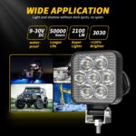 12-30V 12W 6000K luz auxiliar de ingeniería LED para coche de 2,5 pulgadas, 12-30V 12W 6000K - Imagen 5