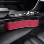 Caja de consola multifuncional para coche, portavasos, caja de almacenamiento lateral para hueco de asiento, estilo de plumas rizadas, Red Front Passenger Seat - Imagen 2