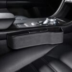 Caja de consola multifuncional para coche, portavasos, caja de almacenamiento lateral para hueco de asiento, estilo de plumas rizadas, Grey Front Passenger Seat - Imagen 2